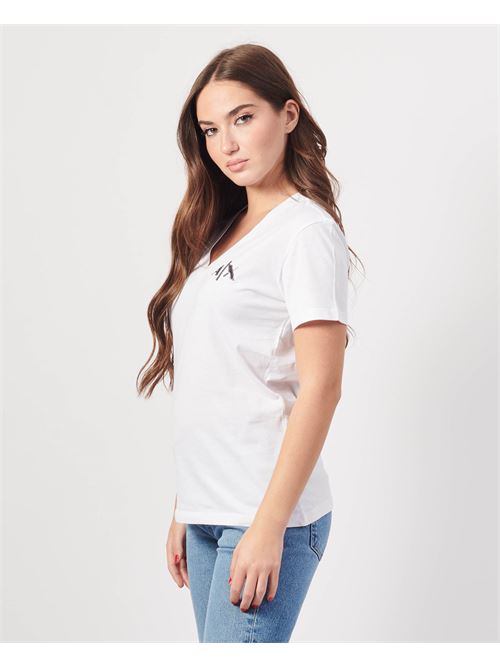 T-shirt femme Armani Exchange avec col en V ARMANI EXCHANGE | XW000059-AF10354U0002